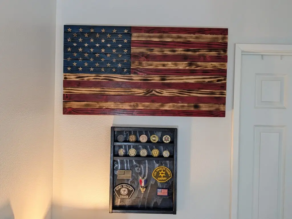 Custom Wooden American Flag Project in Simi Valley &mdash; custom flag design